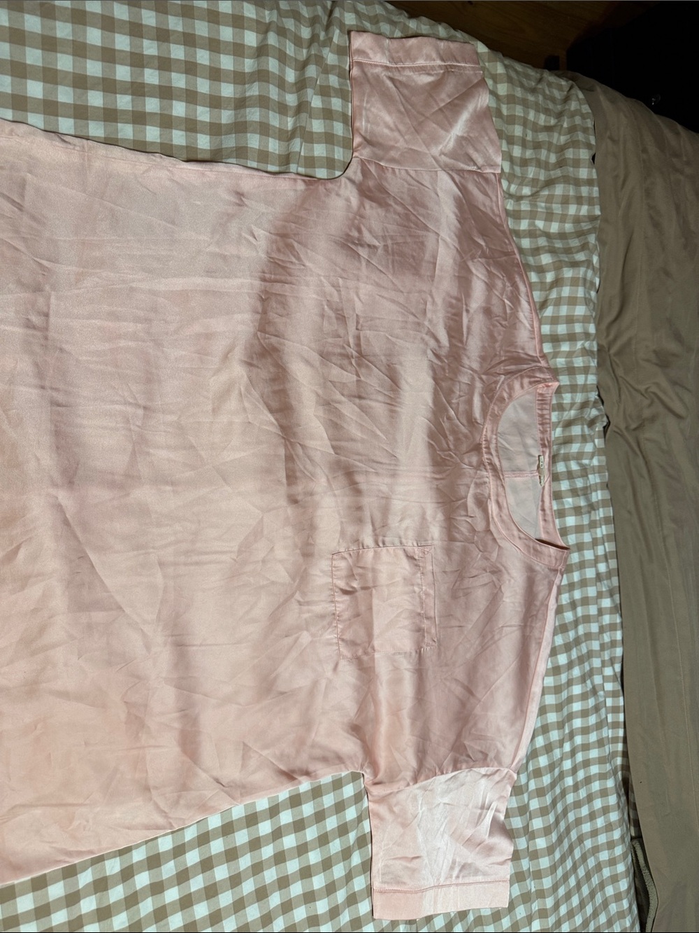JODIFL Pale Pink Silk-Look Short Sleeve Blouse